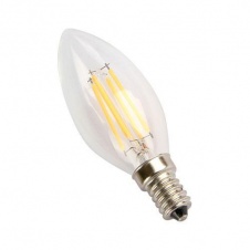 Лампа светодиодная филаментная Elvan E14 5W 4000K прозрачная E14-5W-6000K-CL-candle