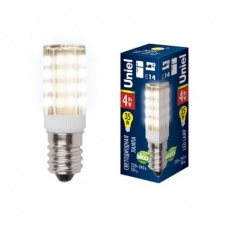 Лампа светодиодная Uniel E14 4W 3000K прозрачная LED-Y16-4W/WW/E14/CL PLZ04WH UL-00000179