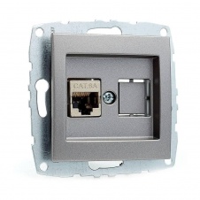 Розетка компьютерная RJ45 Mono Electric Despina/ Larissa 6 кат антрацит 500-002405-125