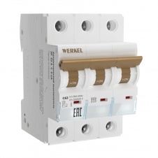 Автоматический выключатель Werkel 3P 63A C 6kA W903P636 4690389193033