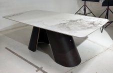 Стол SELTA 200  Белый мрамор CA071, керамика / Дуб/Золотой, ®DISAUR
