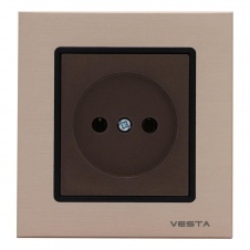 Розетка 2P Vesta-Electric Exclusive Champagne Metallic шампань FRZ00041002BSH