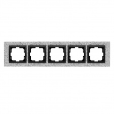 Рамка 5-постовая Mono Electric Style Granit белый гранит 107-600000-164